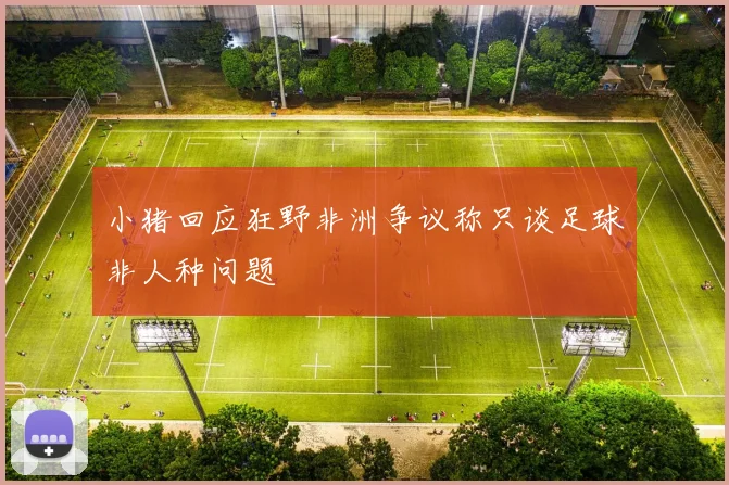 小猪回应狂野非洲争议称只谈足球非人种问题